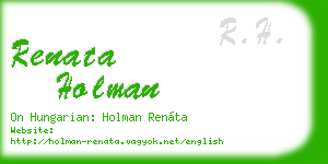 renata holman business card